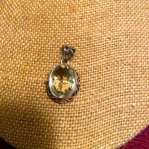 Sterling silver and prasiolite pendant